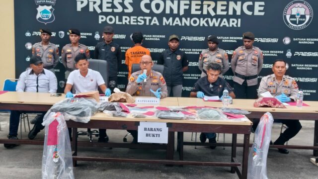Polresta Manokwari Berhasil Ungkap Kasus Pembunuhan di Reremi Puncak Manokwari Kurang dari 24 jam.