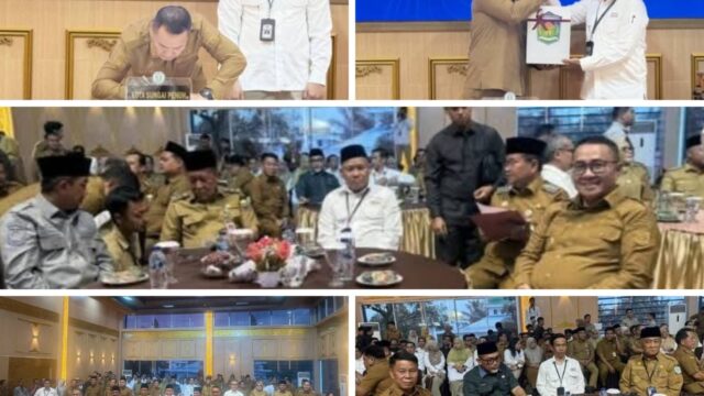Bersama Sejumlah Kepala Daerah, “Wako Alfin Serahkan LKPD Tahun 2025 Unaudited ke BPK Perwakilan Jambi”.