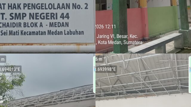 Dugaan Kongkalikong Revitalisasi SMPN 44 Medan Disorot, Proyek Rp3,1 Miliar Berstatus Non Tender Jadi Pertanyaan