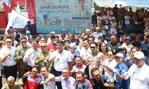 Peringatan May Day 2026 di Manado Berlangsung Meriah dan Damai, Dihadiri Forkopimda Sulut.