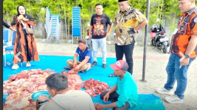 Bentuk Kepedulian Sosial MPC PP Deli Serdang Menggelar Penyembelihan Hewan Kurban 