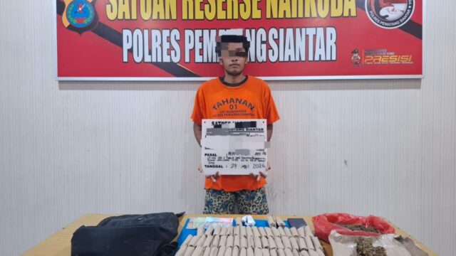 Polres Pematangsiantar Ungkap dan Amankan Warga Gang Pulut Putih Milik Ganja 