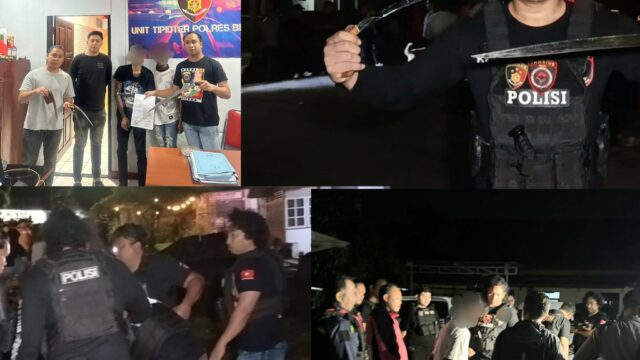 Respons Cepat Jaga Kamtibmas, Polres Bitung Amankan Dua Pelaku Keributan Bersenjata Tajam di Kumersot.