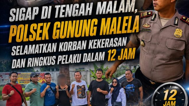 Sigap Di Tengah Malam, Polsek Gunung Malela Selamatkan Korban Kekerasan Dan Ringkus Pelaku Dalam 12 Jam