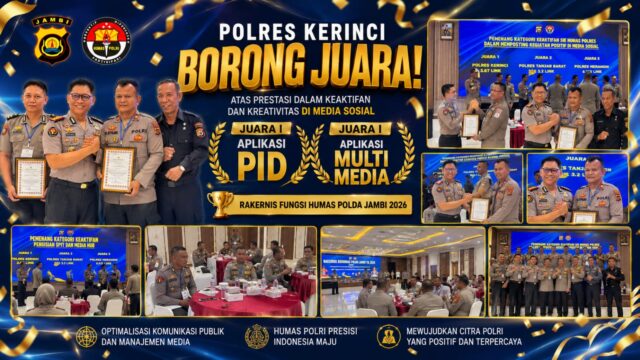 Boyong Dua Penghargaan, “AKBP Ramadhanil, SIK Apresiasi Terhadap Prestasi Sie Humas Polres Kerinci”.