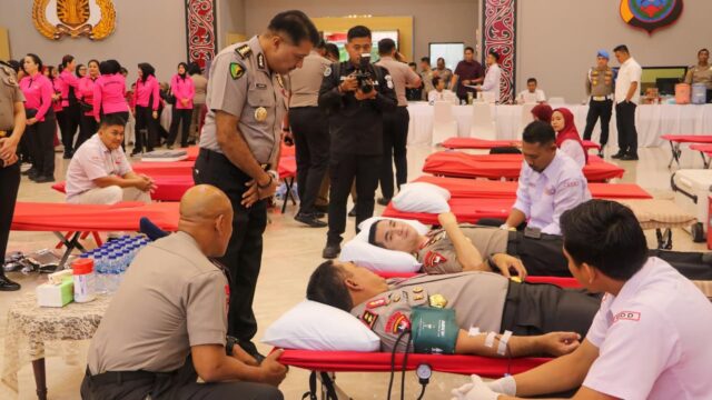 Sambut HUT Bhayangkara ke-80, Polda Sumut Gelar Bakti Kesehatan Donor Darah untuk Kemanusiaan