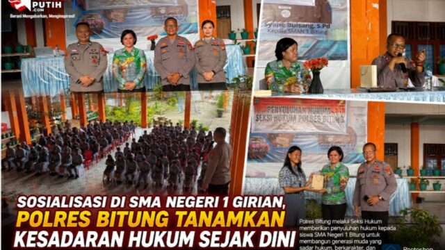 Sosialisasi di SMA Negeri 1 Girian, Polres Bitung Tanamkan Kesadaran Hukum Sejak Dini.